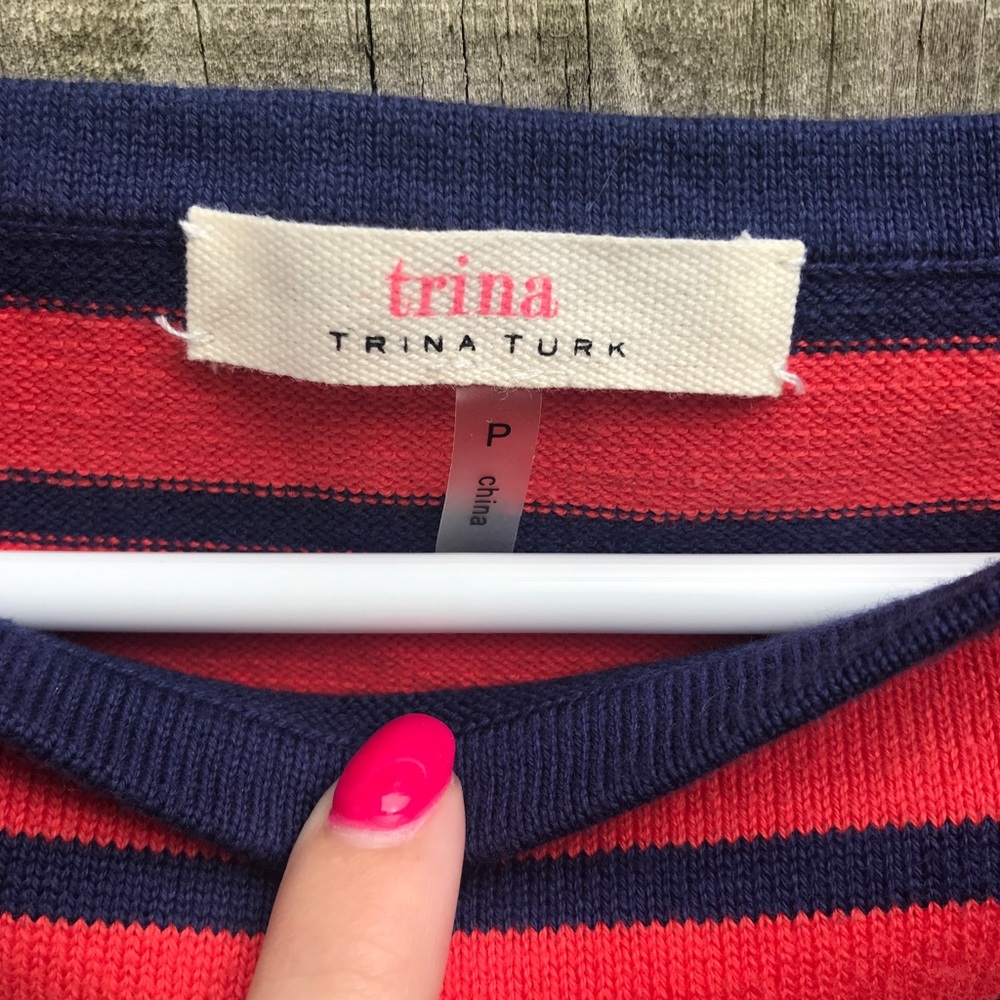 🎉Trina Turk sweater dress with stripes - Picture 3 of 6